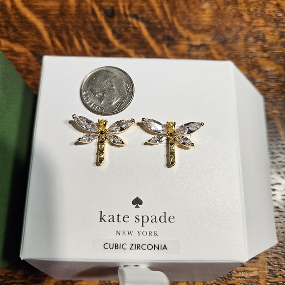 Kate Spade Greenhouse Dragonfly Studs NIB - Picture 5 of 5